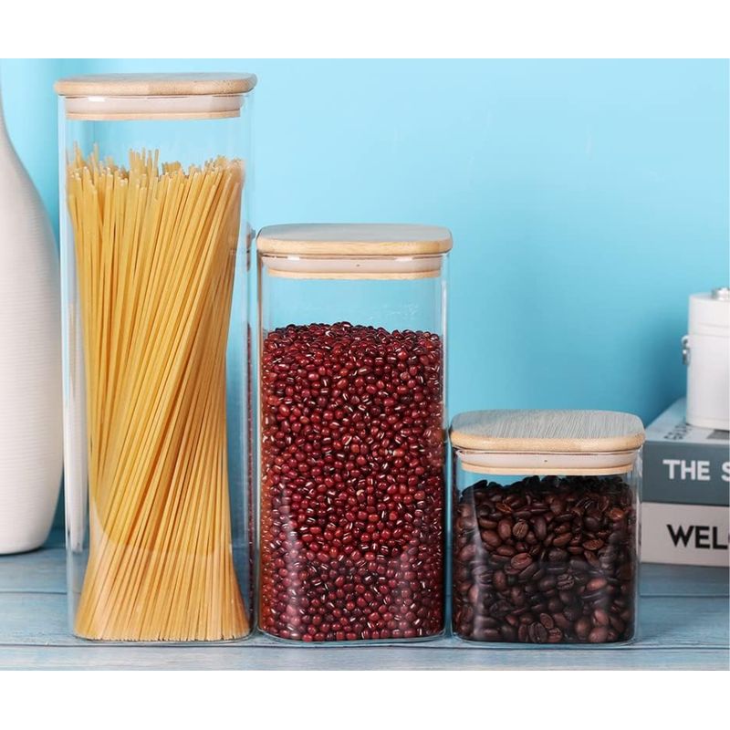 GENERICO - Frasco de  almacenamiento  con tapa de madera