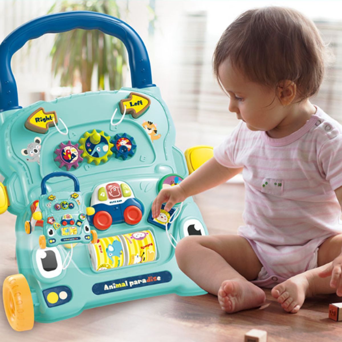 BIBI - ANDADOR CAMINADOR MUSICAL ESTIMULACIÓN PARA BEBÉ AZUL