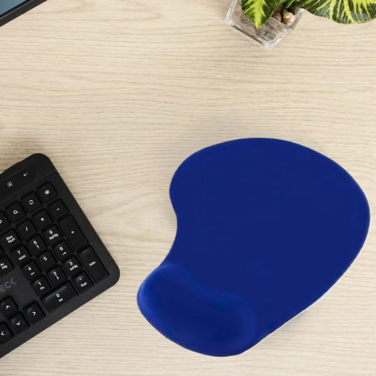 GENERICO - MOUSE PAD GEL PREMIUM BASE ANTIDESLIZANTE ERGONÓMICA AZUL