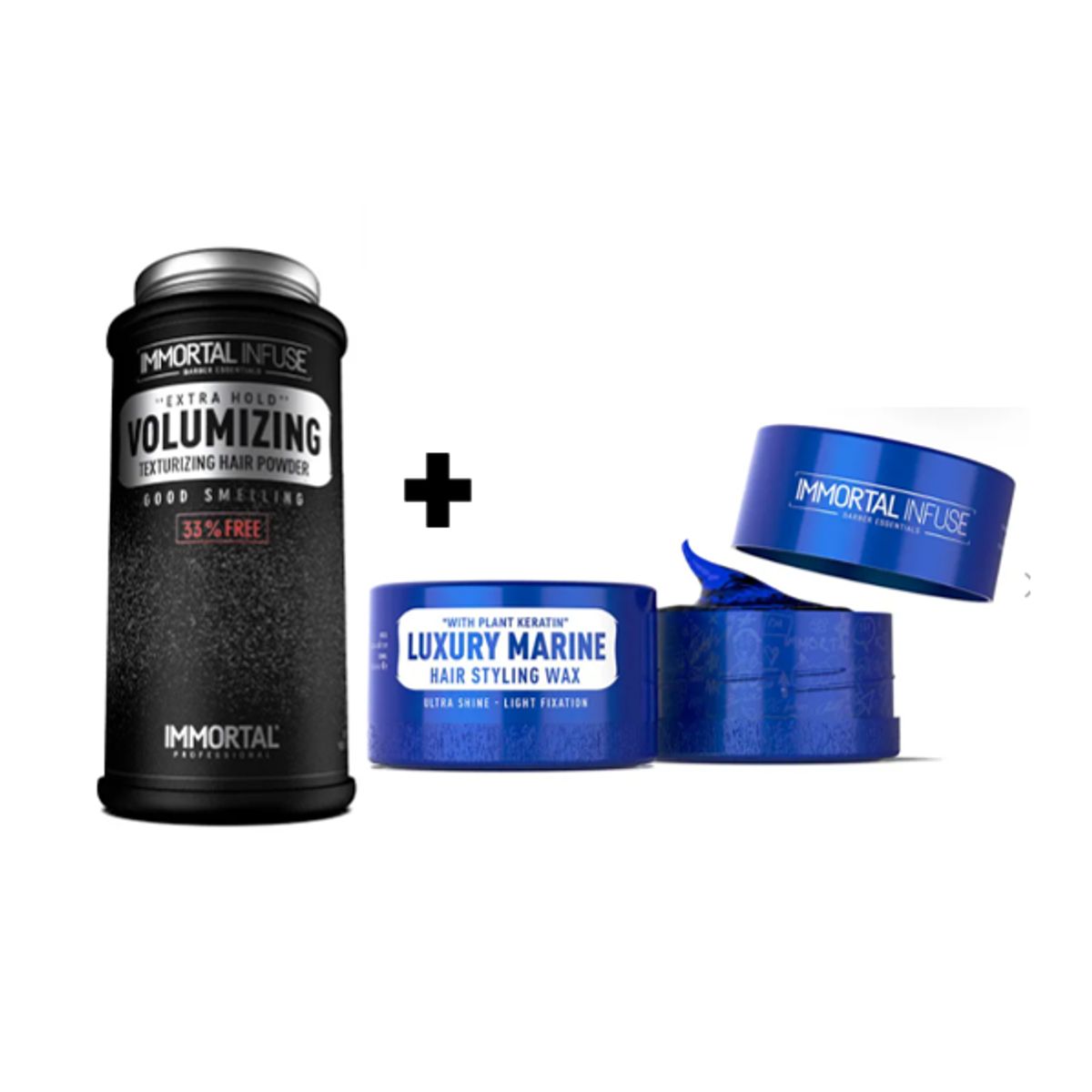 GENERICO - Pack Immortal Cera para el Cabello  LUXURY MARINE y Polvo Texturizador 20gr