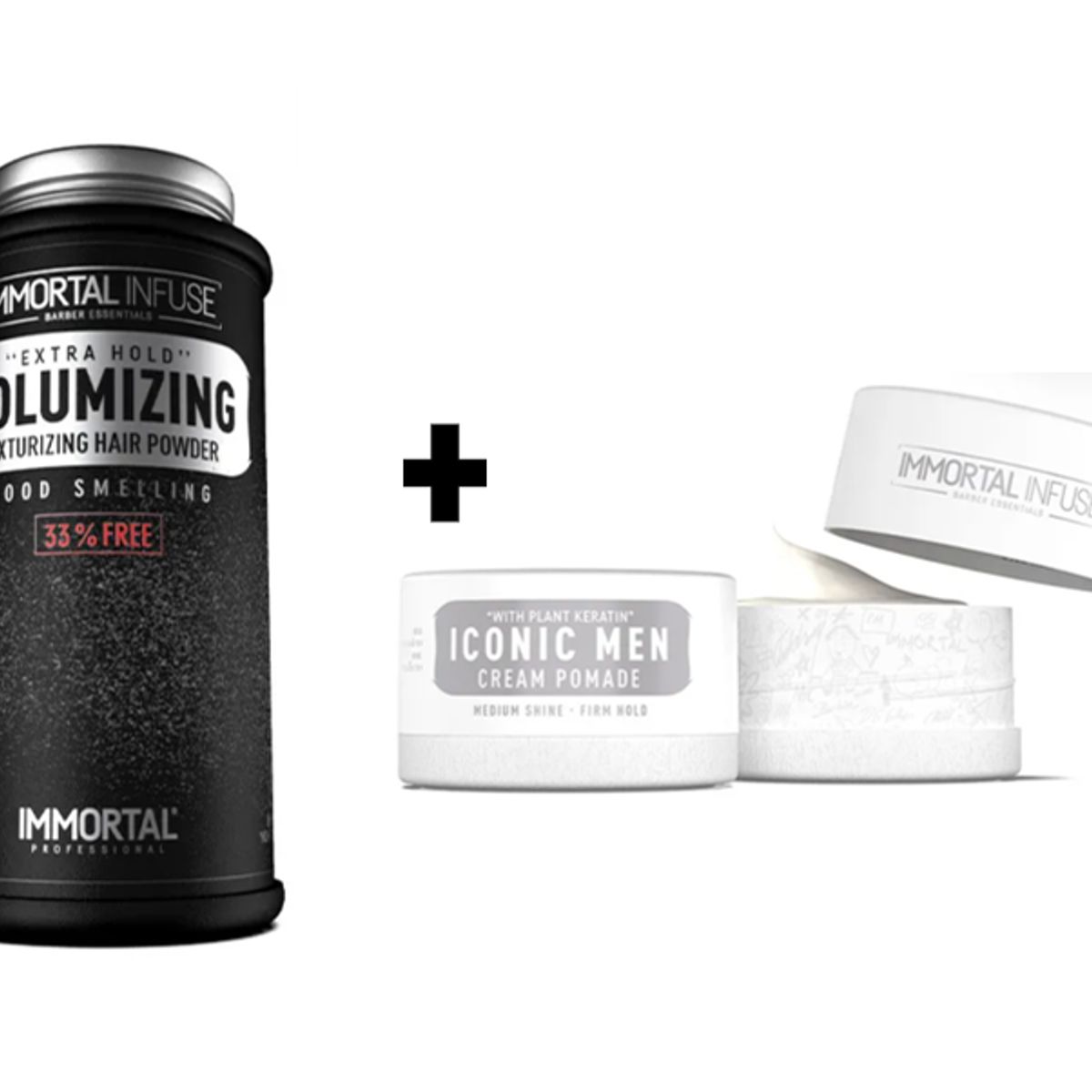 GENERICO - Pack Immortal Cera de Cabello ICONIC MEN y Polvo Texturizador 20gr