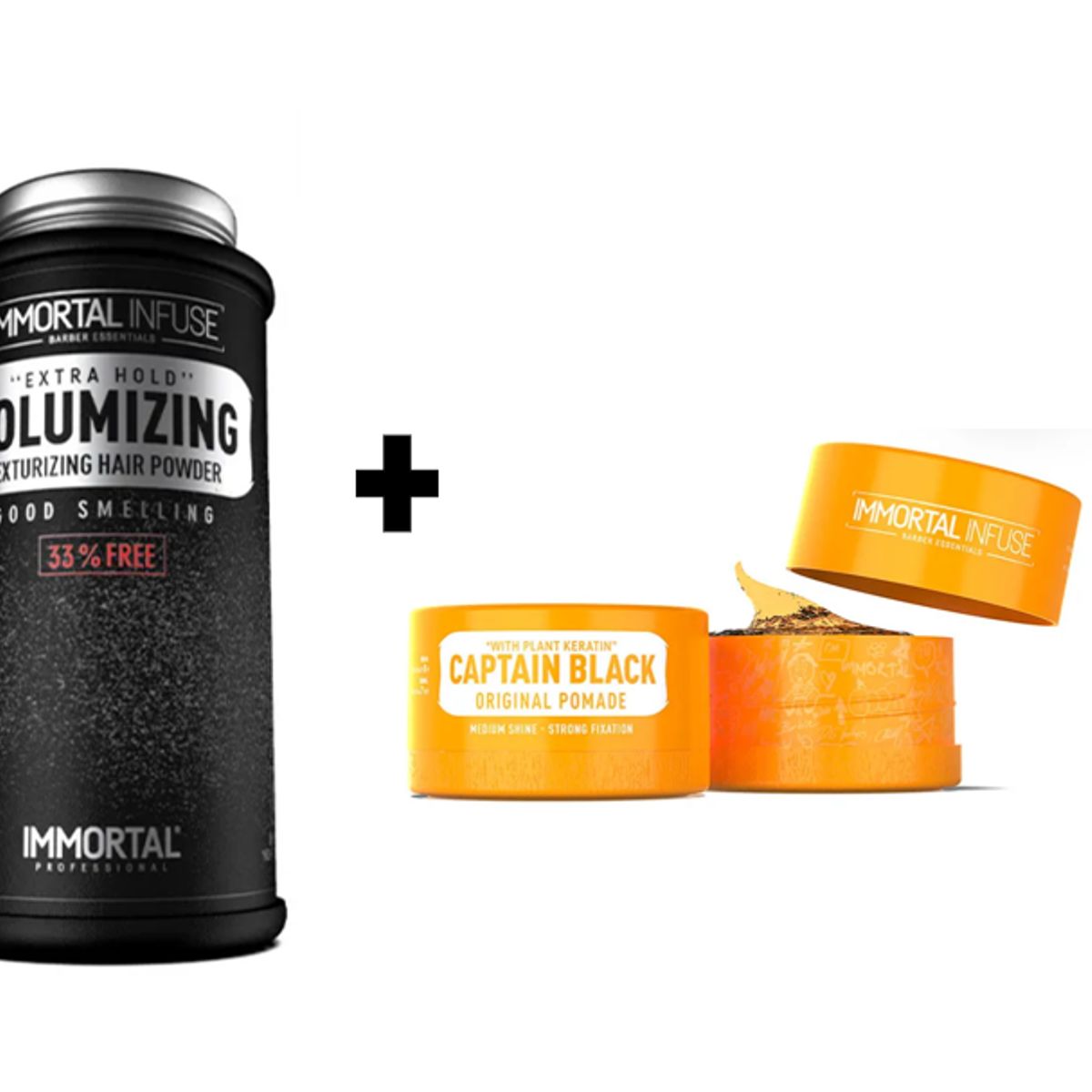 GENERICO - Pack Immortal Cera de Cabello CAPITAN BLACK y Polvo Texturizador 20gr