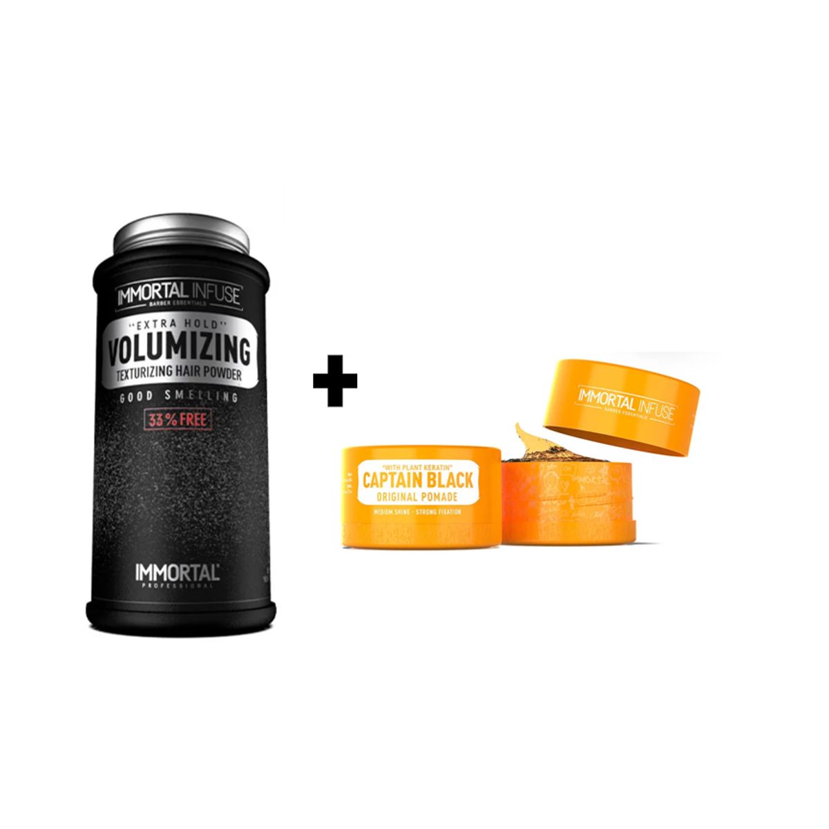 GENERICO - Pack Immortal Cera de Cabello CAPITAN BLACK y Polvo Texturizador 20gr