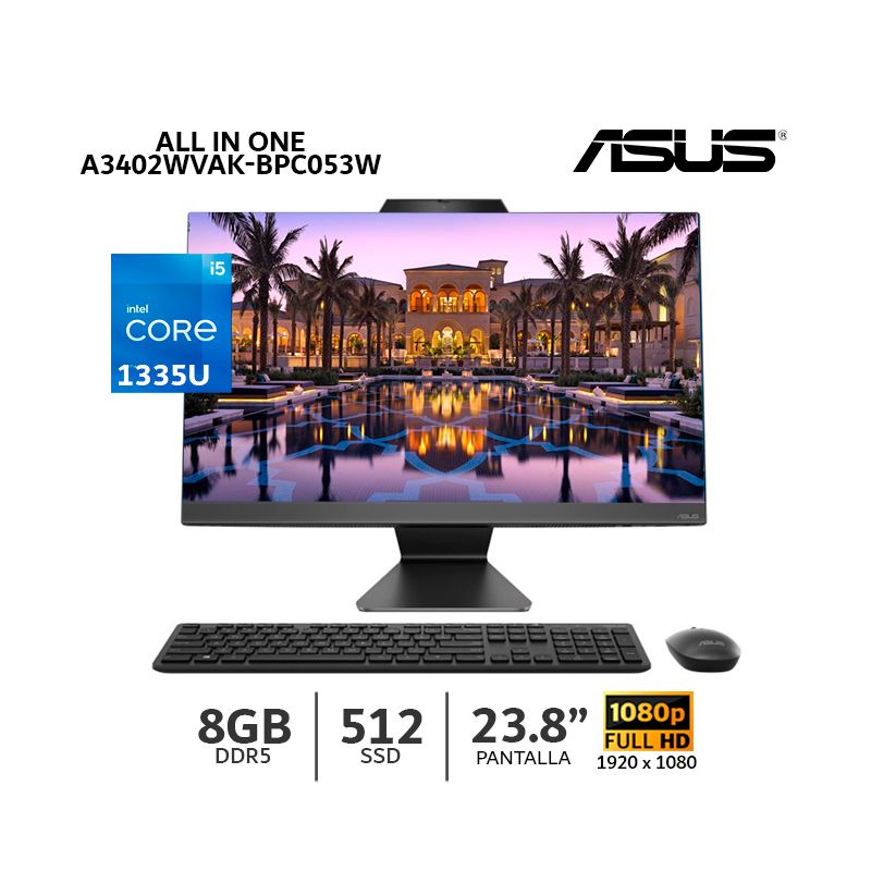 ASUS - All in One Asus A3402WVAK-BPC053W Intel Ci5-1335U 8Gb Ram 512Gb SSD 10núcleos