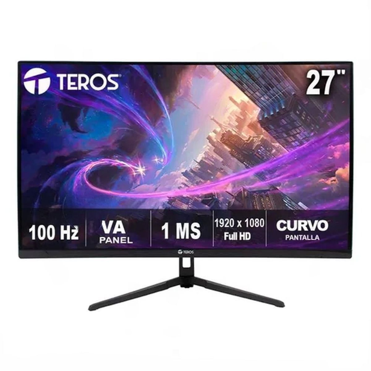 TEROS GAMING - Monitor GAMER Teros TE-2732S 27 FREESYNC Curvo 100Hz 1MS FULL HD HDMI