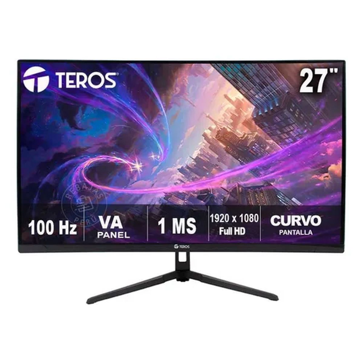 TEROS GAMING - Monitor GAMER Teros TE-2732S 27 FREESYNC Curvo 100Hz 1MS FULL HD HDMI
