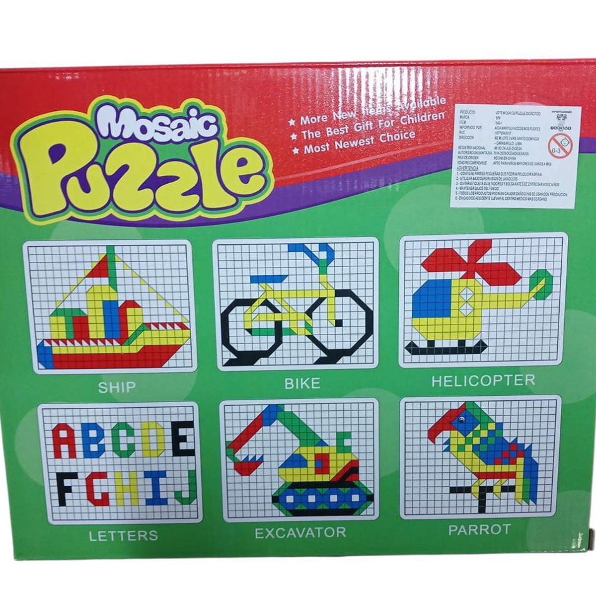 GENERICO - Juego Didactico Puzzle Mosaico 420 PIEZAS-GENERICO