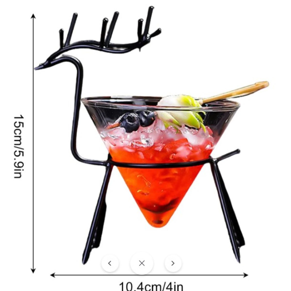 GENERICO - Ciervo Martini soporte hierro de 160ml 54oz