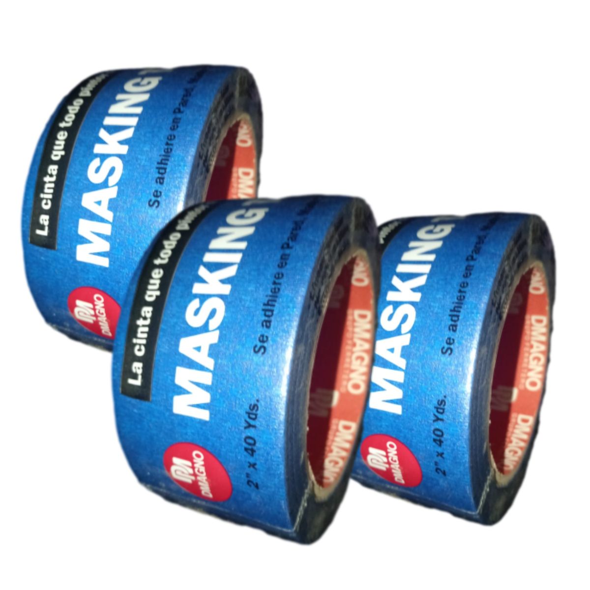 GENERICO - Masking Tape Azul 2" x 40 Yds Pack x3