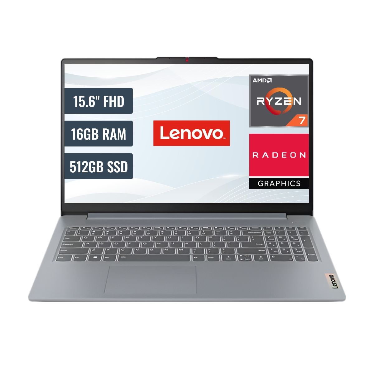 LENOVO - Laptop Lenovo Idea Pad Slim 3 15BR8 AMD Ryzen 7 5825U 16GB RAM 512GB SSD 156 FHD FreeDos