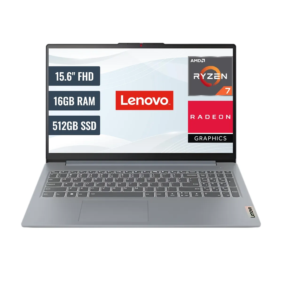 LENOVO - Laptop Lenovo Idea Pad Slim 3 15BR8 AMD Ryzen 7 5825U 16GB RAM 512GB SSD 156 FHD FreeDos