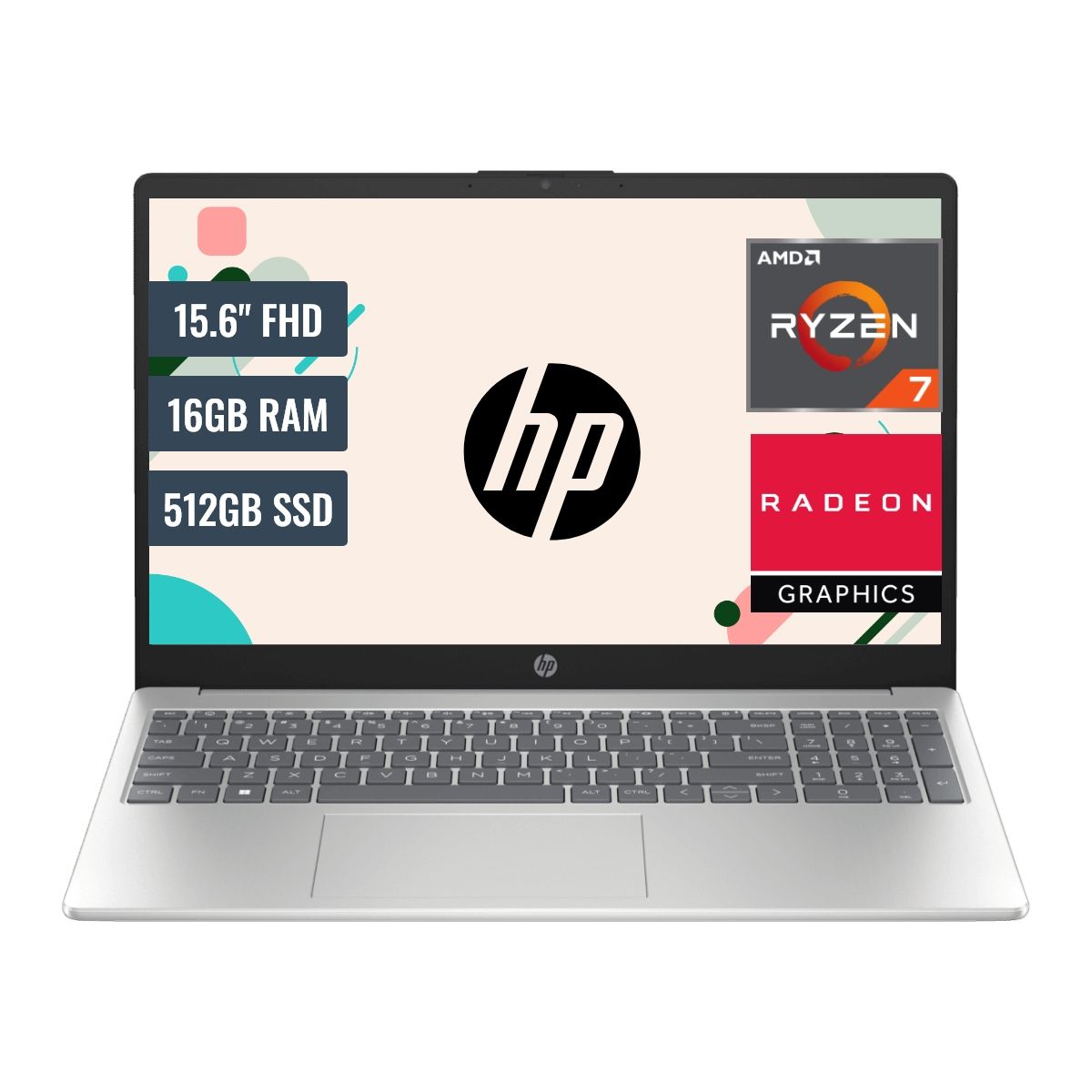 HP - Laptop HP 15FC0012LA AMD Ryzen 7 7730U 16GB RAM 512GB SSD 156 FHD FreeDos