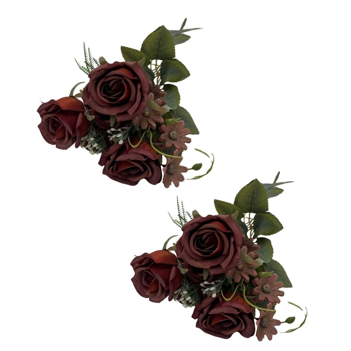 FLORIPA - Pack De 2 Bouquet De Mini Rosas SY05328-16 FLORIPASTORE