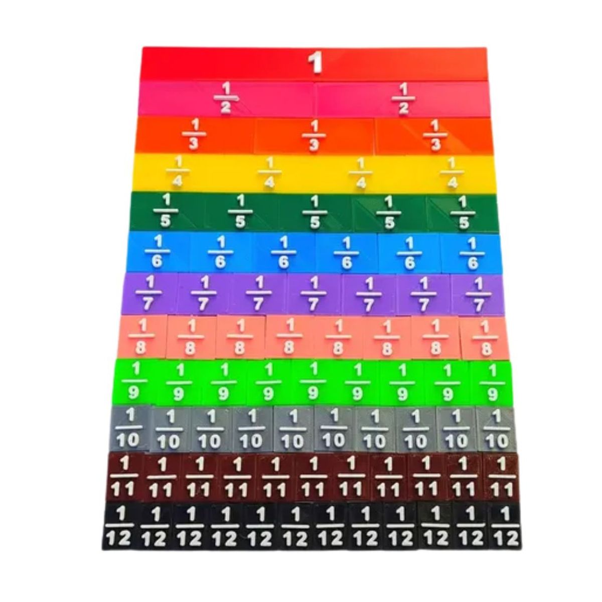 GENERICO - Regleta De Fracciones Didactico