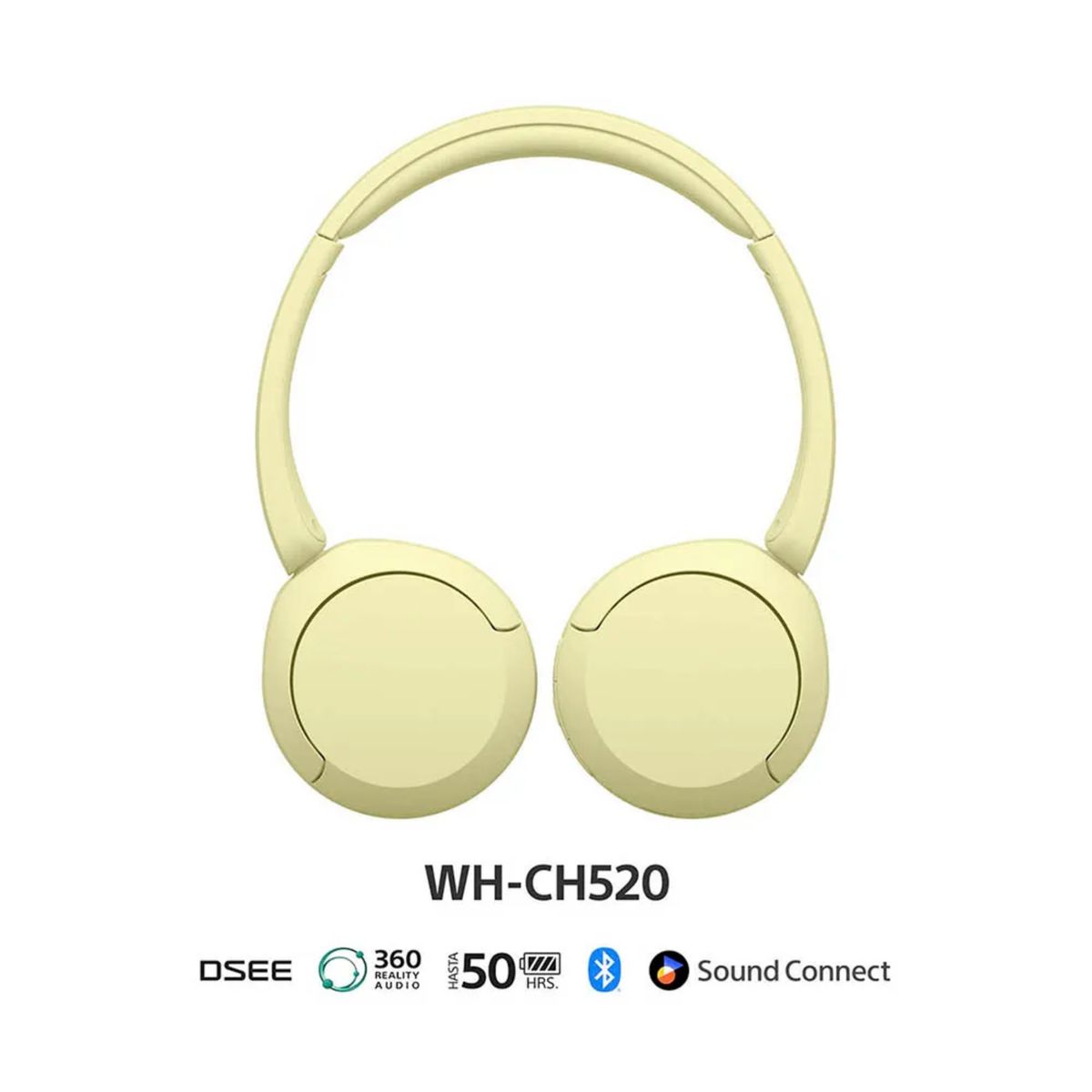 SONY - Audifonos Bluetooth Sony WH-CH520 40Hrs Amarillo