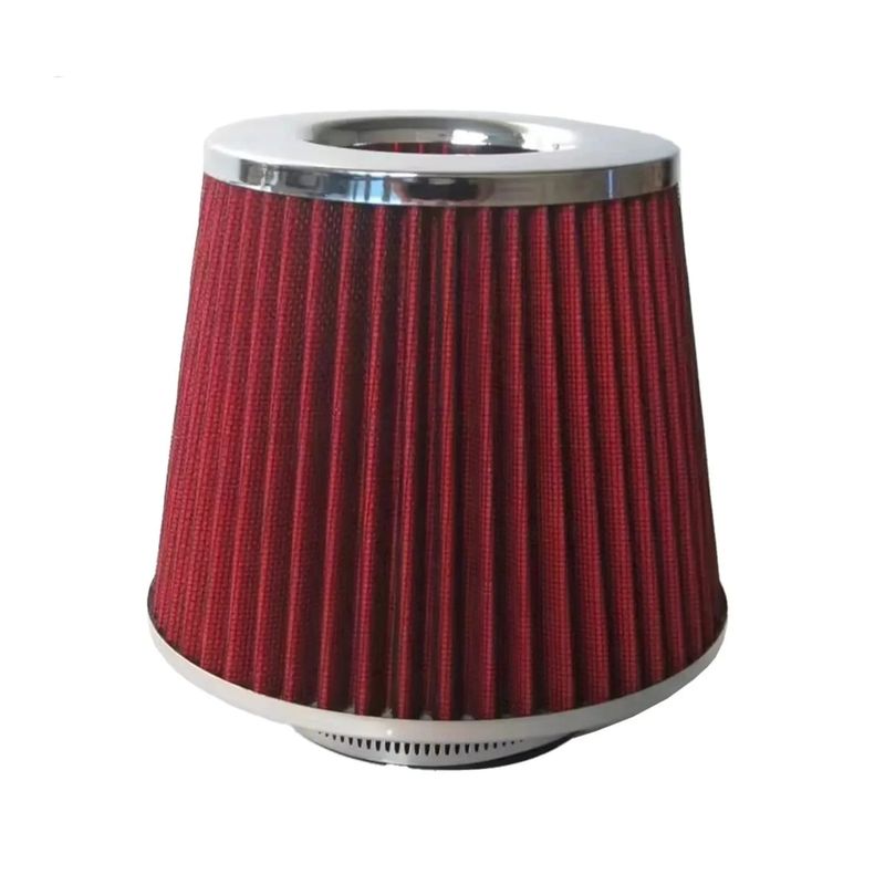 GENERICO - Filtro de Aire Cónico Deportivo Universal Rojo