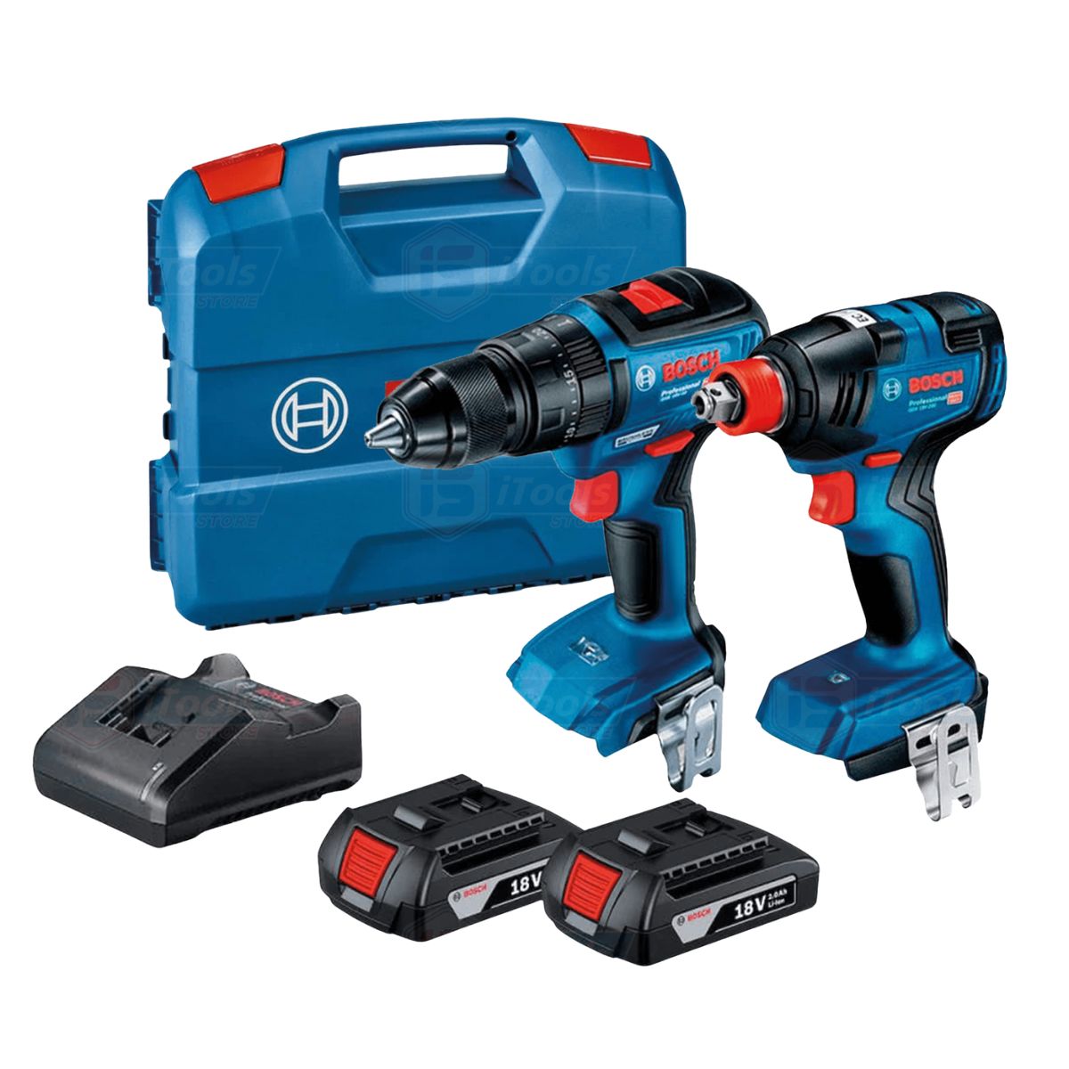 BOSCH - Taladro Percutor 12 GSB 18V-50  Llave de Impacto GDX 18V-200 18V  Bosch
