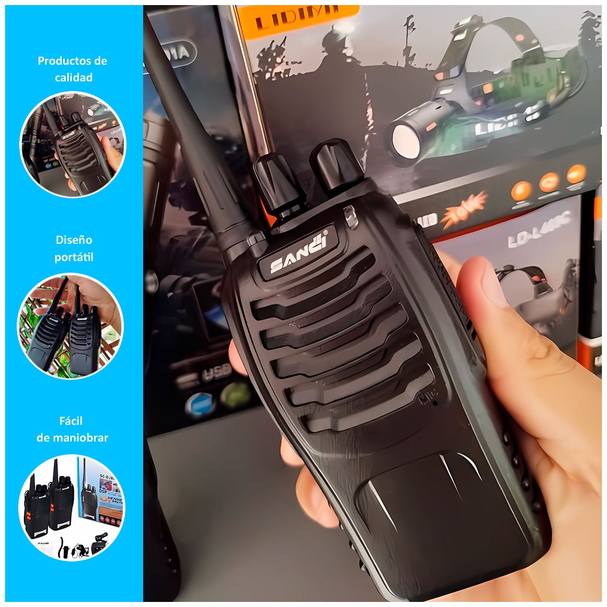 GENERICO - Radio Walkie Talkie de Larga Distancia