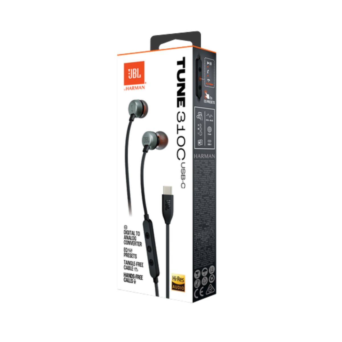 JBL - Audífono Jbl Tune 310c Usb-c In Ear Con Micrófono