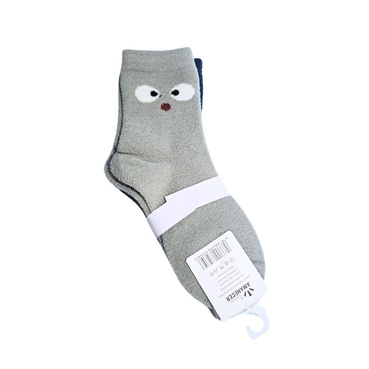 GENERICO - Pack de 3 Medias para niña colores Plomo, Azul y Gris