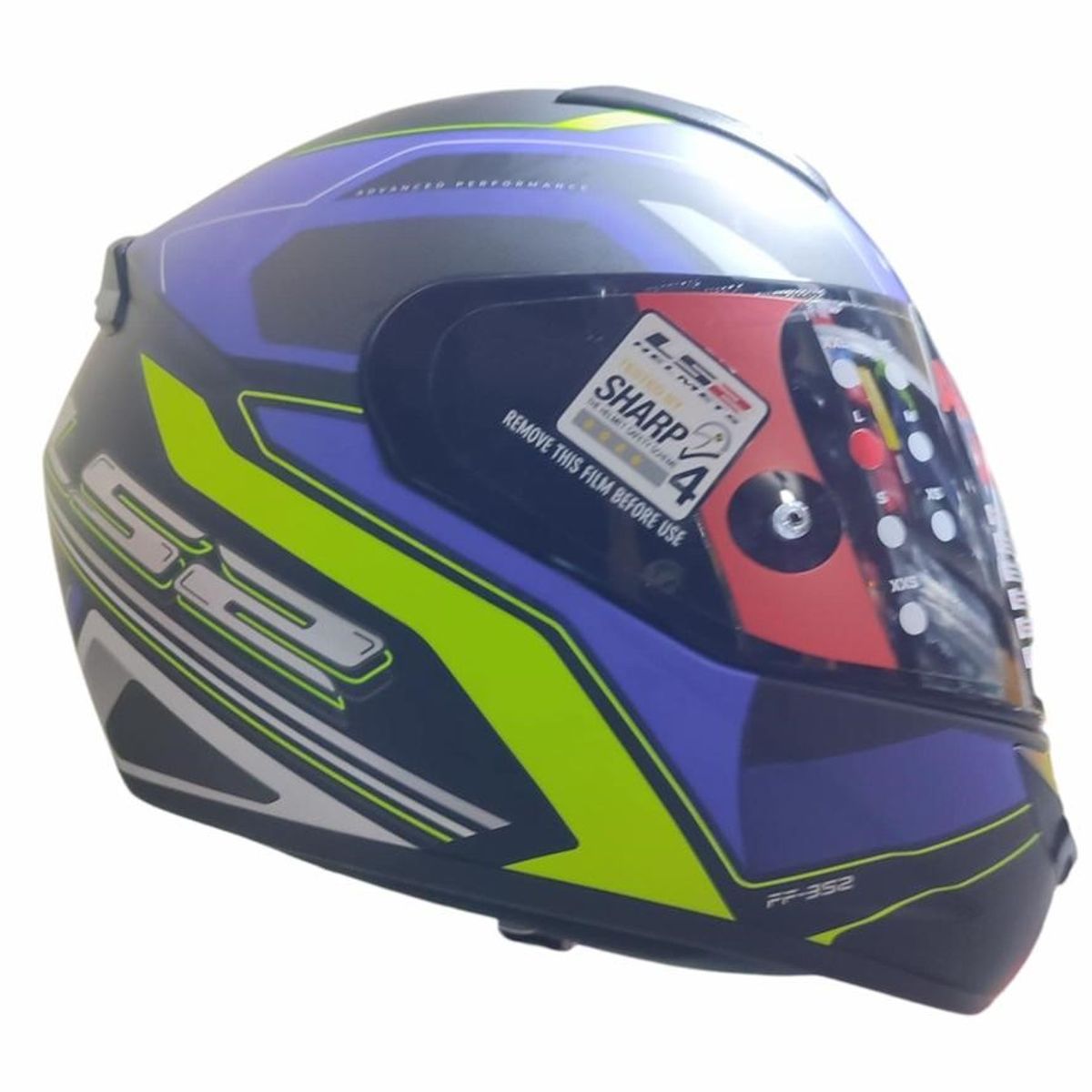 LS2 - CASCO LS2 DYNAMIC FF352 NEGRO MATEAZUL VISOR OSCURO TALLA L