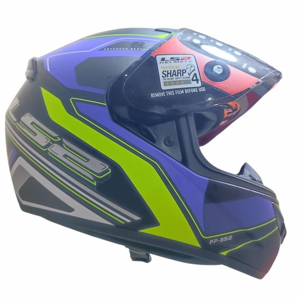 LS2 - CASCO LS2 DYNAMIC FF352 NEGRO MATEAZUL VISOR OSCURO TALLA L