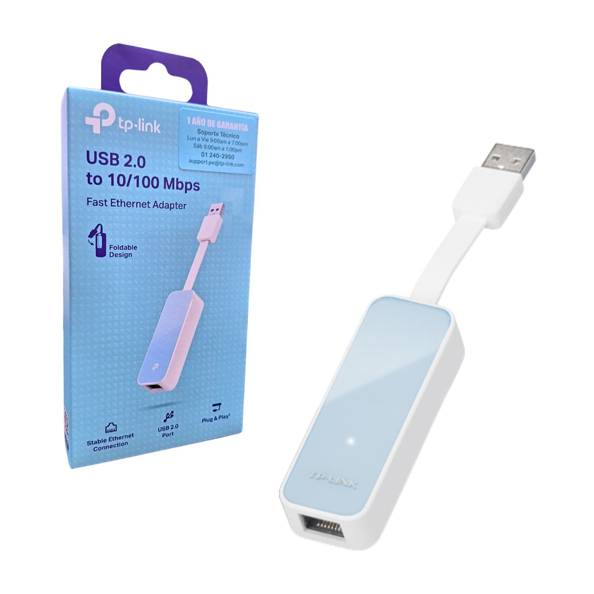 GENERICO - Adaptador de Red TP-LinkUSB 2.0 a 10/100 Mbps Tp-Link UE200