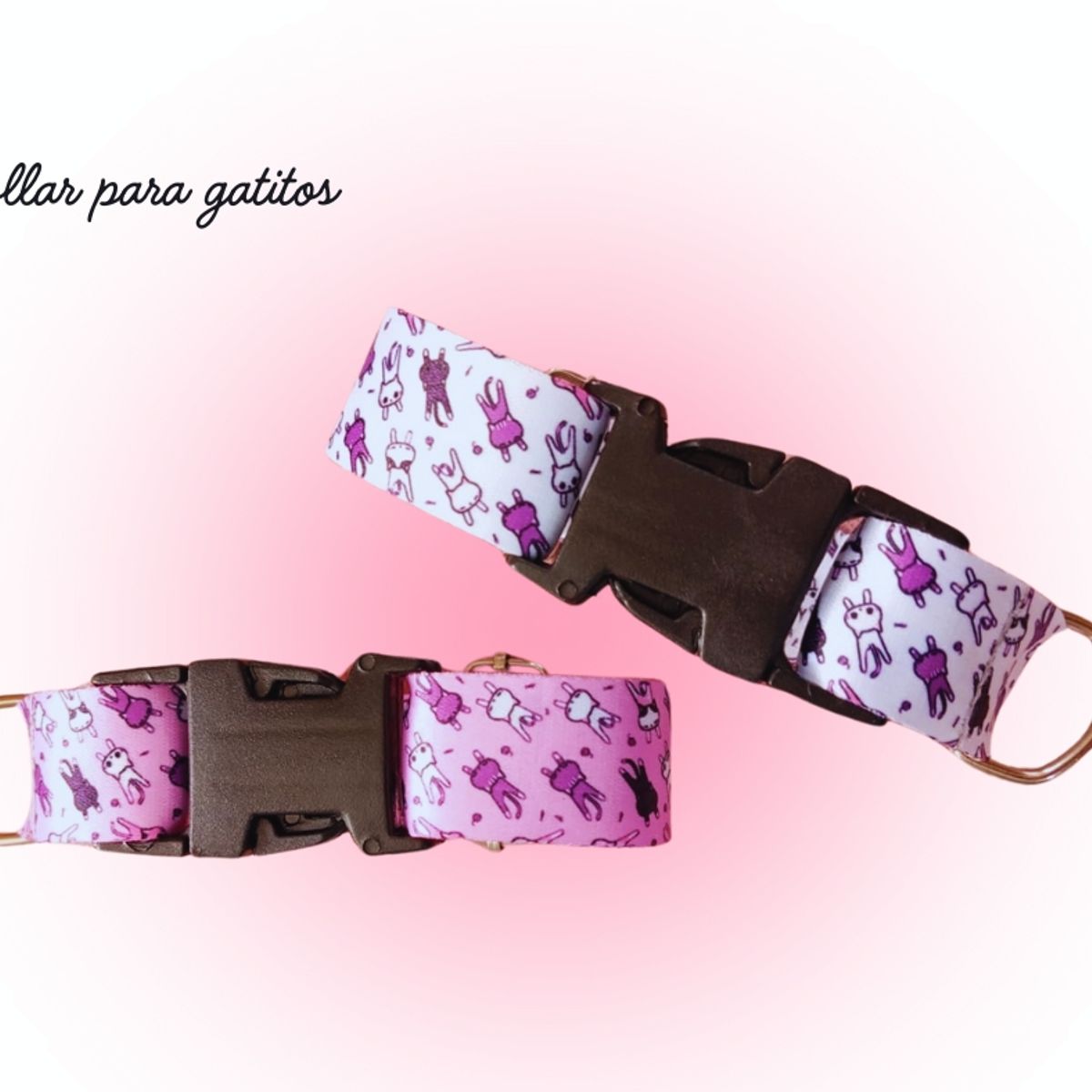 GENERICO - Collar regulable para gato - Color rosado