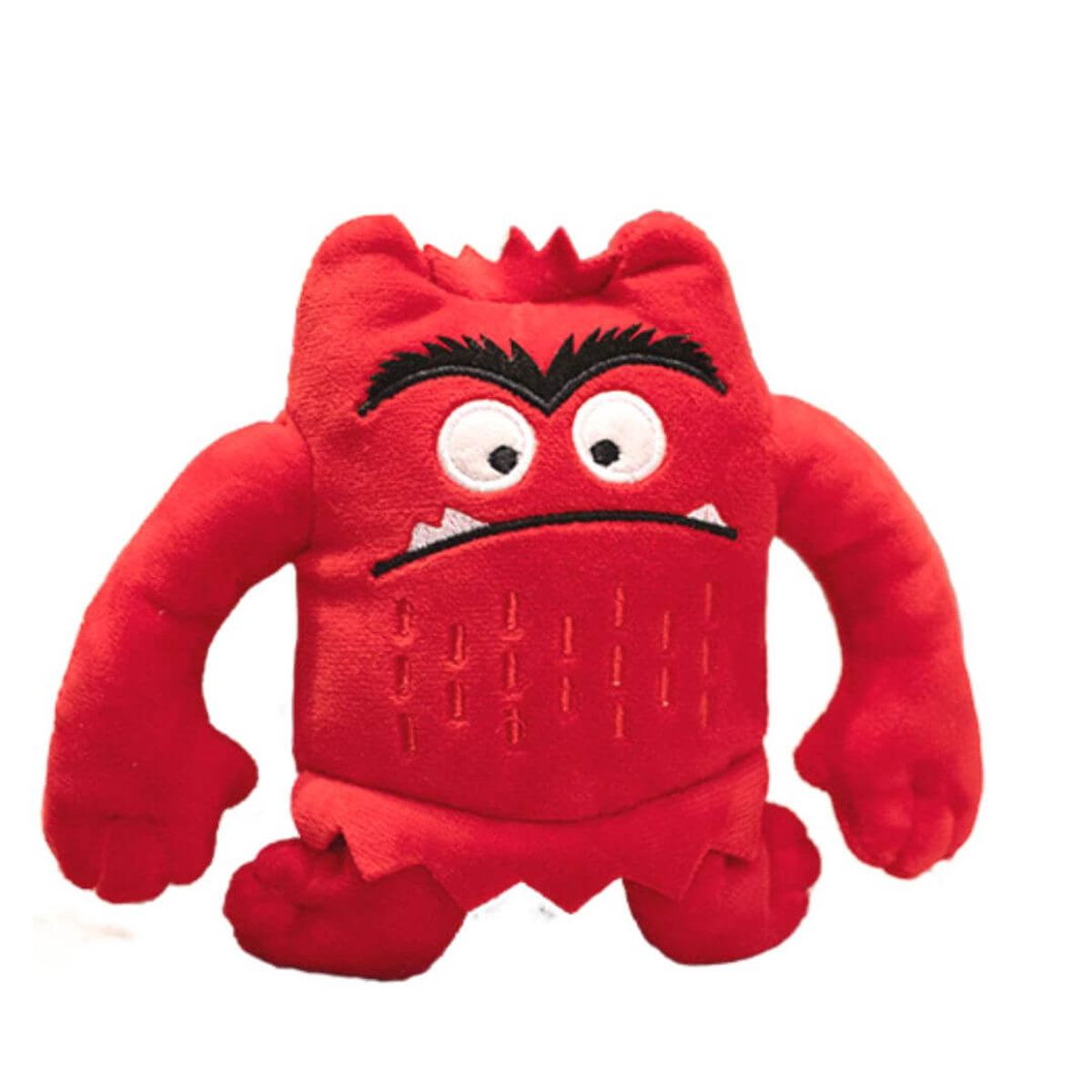 GENERICO - Peluches Monstruos de Colores Emociones Rojo  - Miden 26 cm alto