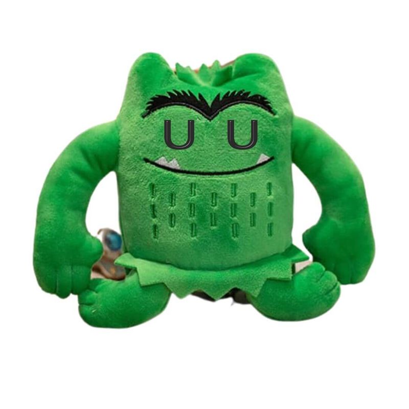 GENERICO - Peluches Monstruos de Colores Emociones Verde - Miden 26 cm
