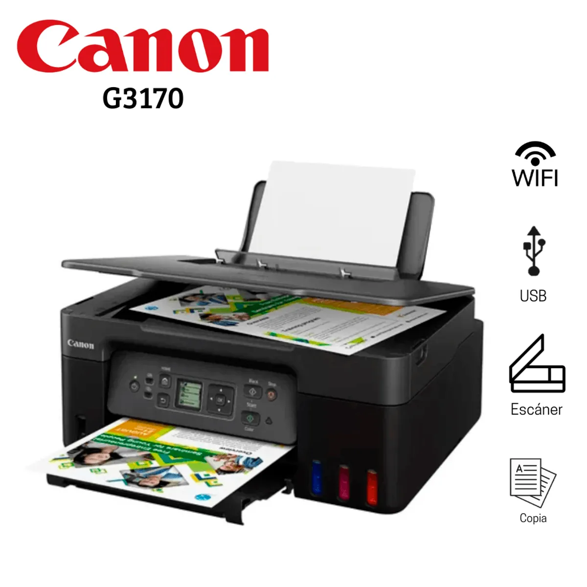 CANON - Impresora Canon PIXMA G3170 Multifuncion WiFi USB