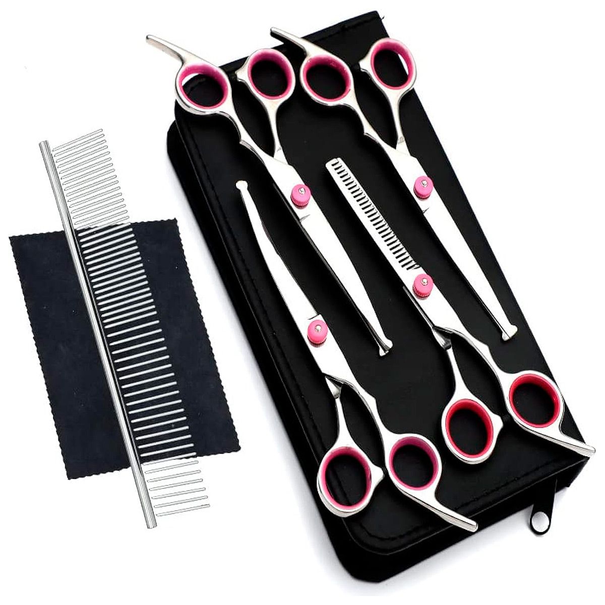 GENERICO - Tijeras Acero Para El Cuidado De Mascotas En Acero 4 Tijeras