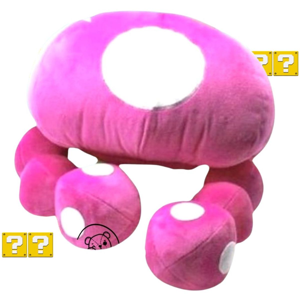 GENERICO - Gorro Toadette Peluche Importado Toad  - Niños y Adutlos