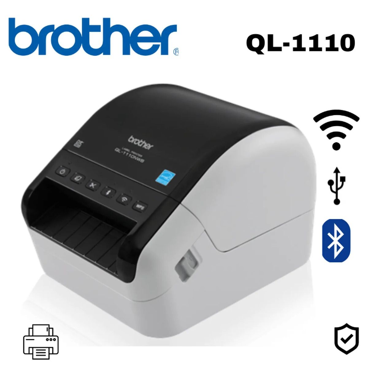 BROTHER - Impresora De Etiqueta QL-1110NWB Brother Wifi Bluetooth Red