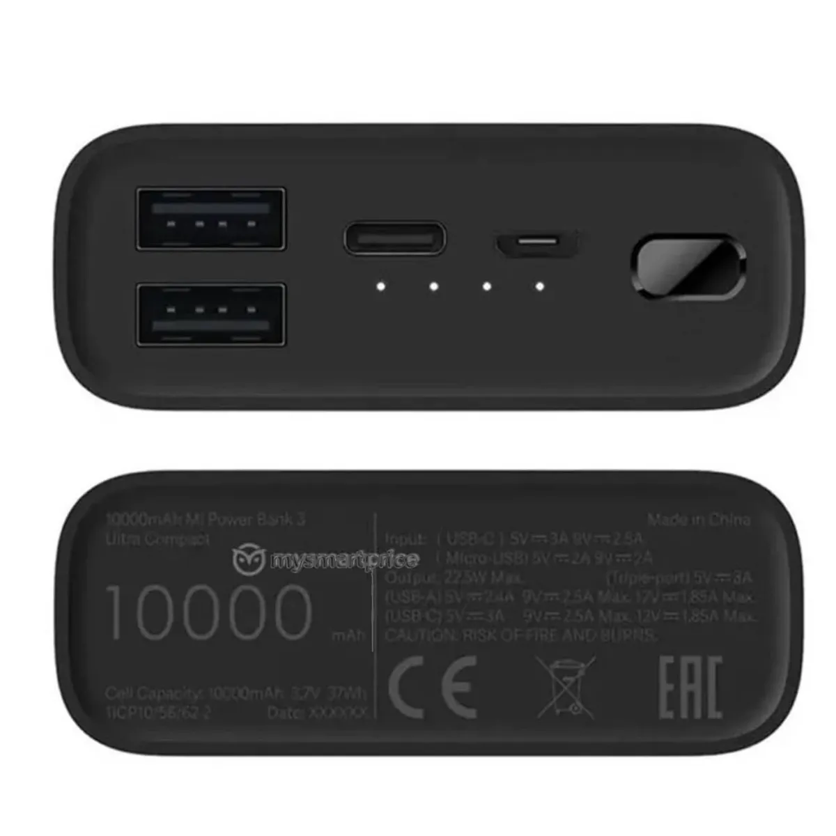 XIAOMI - BATERIA EXT XIAOMI MI POWER BANK 3 ULTRA COMPACT 10000 MAH PB1022ZM