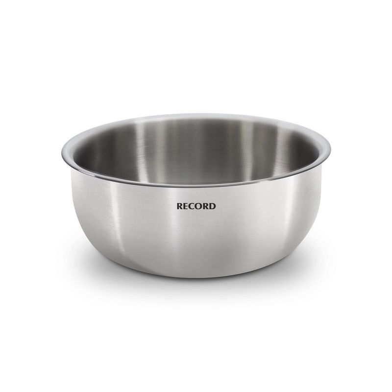 RECORD - Tazón de Acero Inoxidable N°22-  Grande, Durable y Versátil