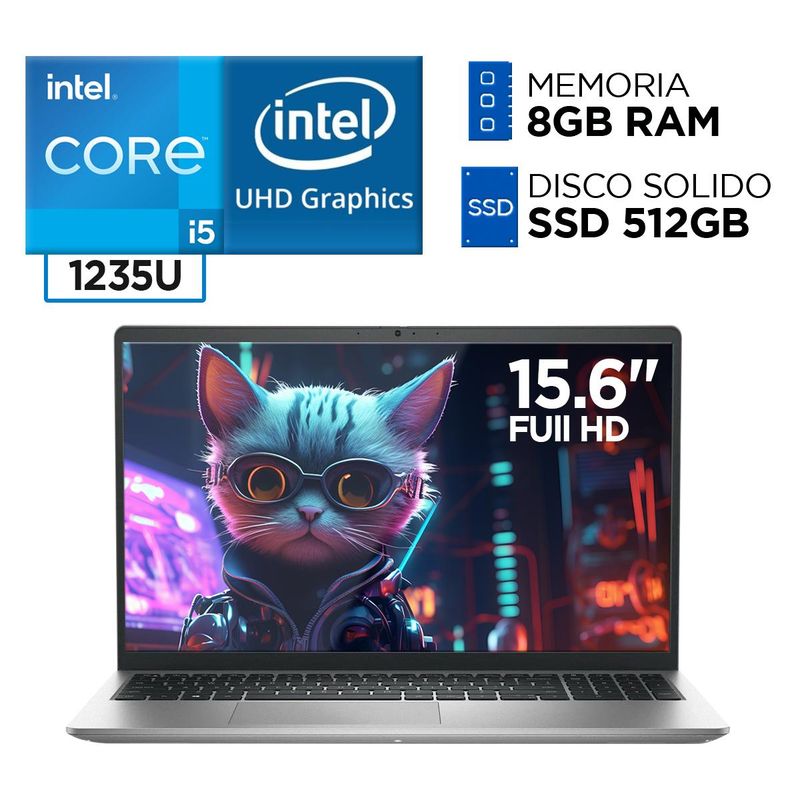 DELL - Laptop Dell Intel Core i5 1235U 8GB 512GB INSPIRON 15 12va Gen 15.6 FULL HD IPS