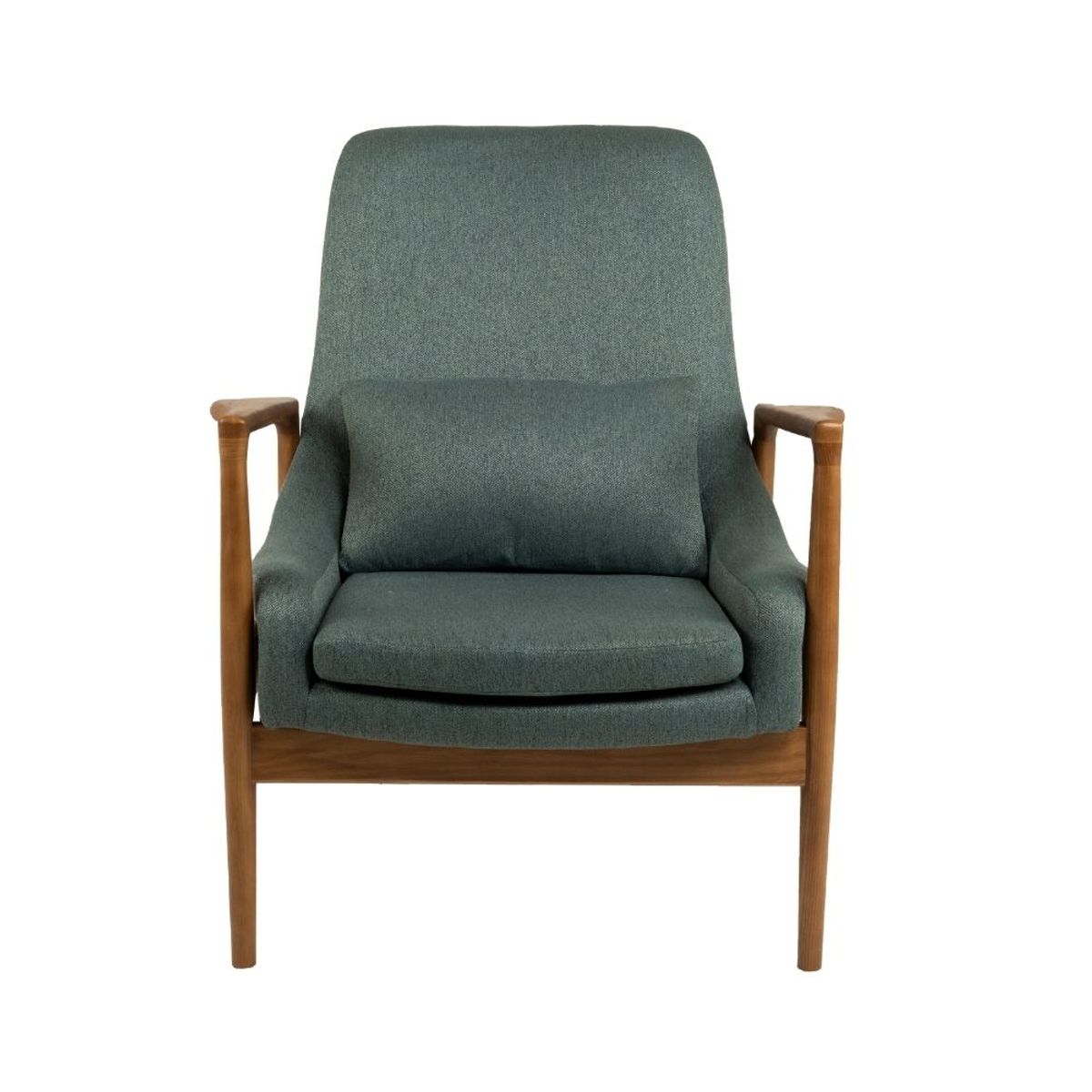 NIHM - Butaca Royo de Madera y Tela Verde