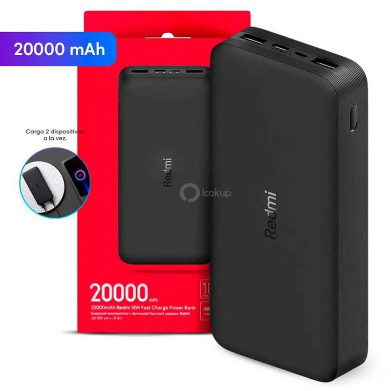 XIAOMI - Power Bank Xiaomi 20000mah 18W Carga Rapida Salida USB