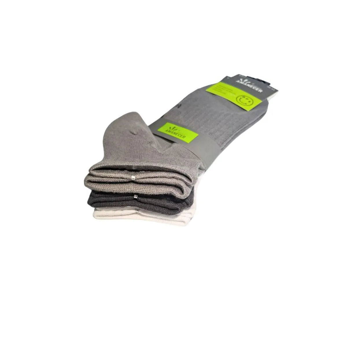 GENERICO - Pack de 3 Medias de Mujer colores Blanco, Negro y Gris