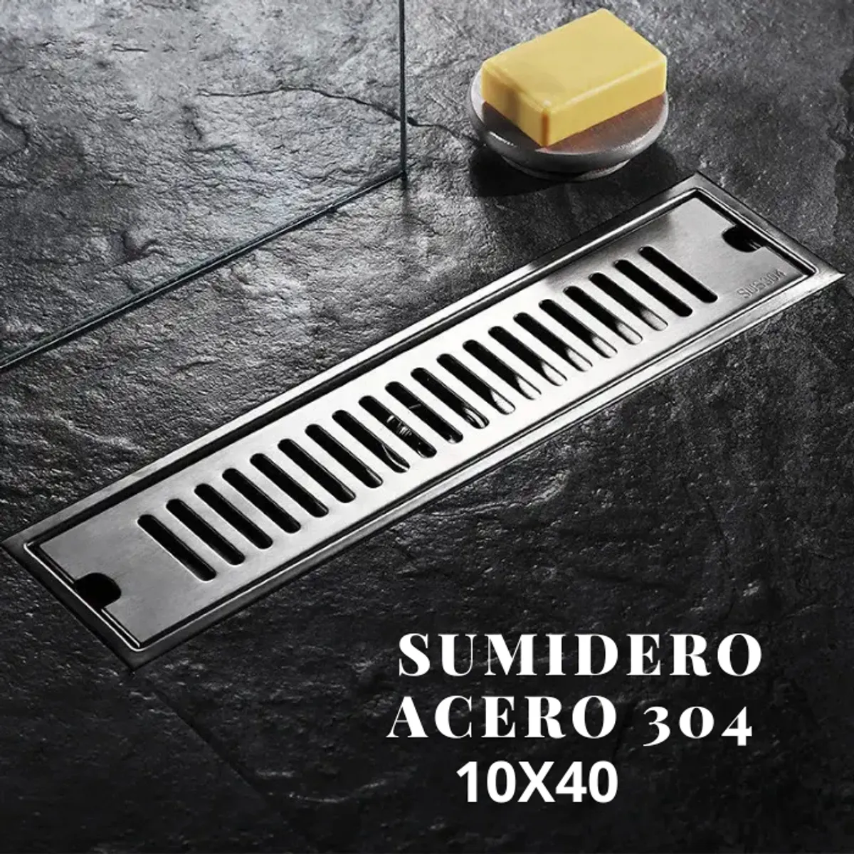 FRATELLI - SUMIDERO 10x40 CM ACERO 304 SATINADO