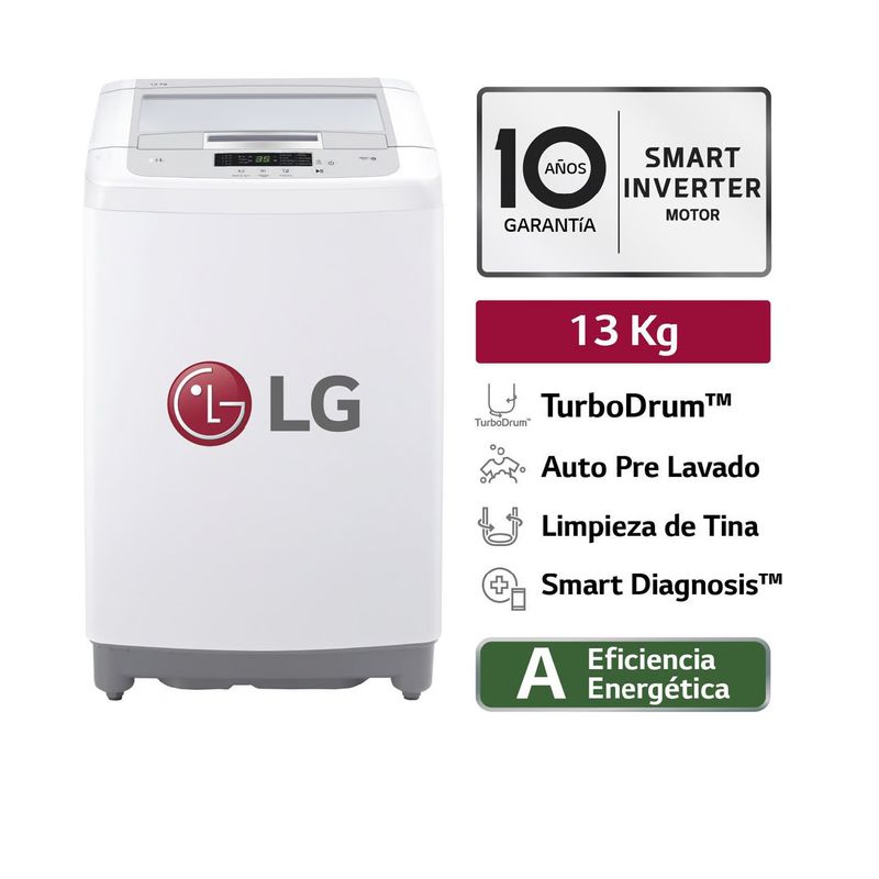 LG - LAVADORA LG WT13WPBK 13 KG BLANCO
