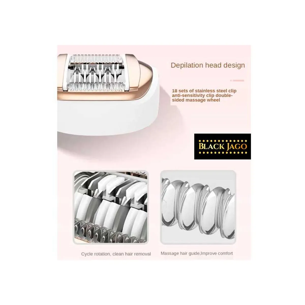 GENERICO - Depiladora 3 en 1 haochan depila, razura y remueve - dorado