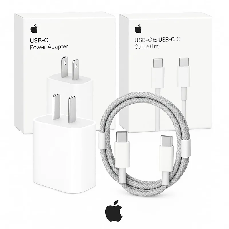 APPLE - Cargador  Apple  20w + Cable USB-C a C (Trenzado )
