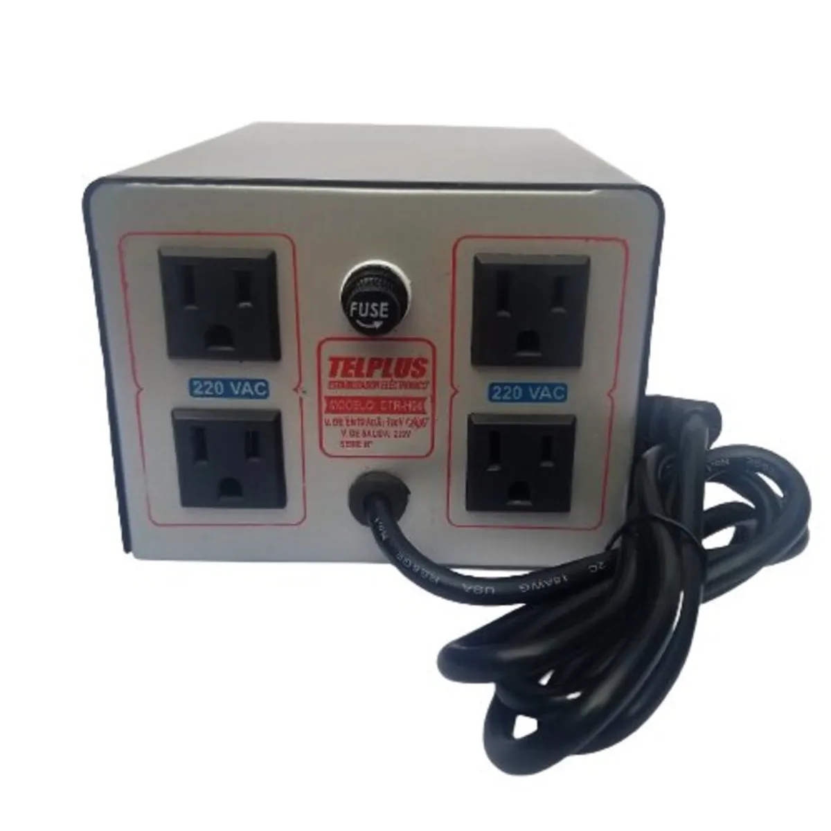 GENERICO - Estabilizador Sólido Telplus 1000VA  4 Tomas  Modelo CTR-H04  220V