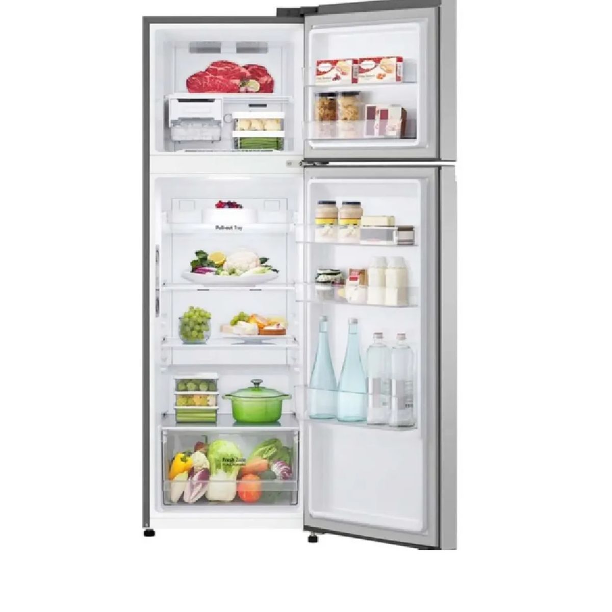 LG - REFRIGERADORA LG TOP FREEZER GT26BPP 264L PLATEADA