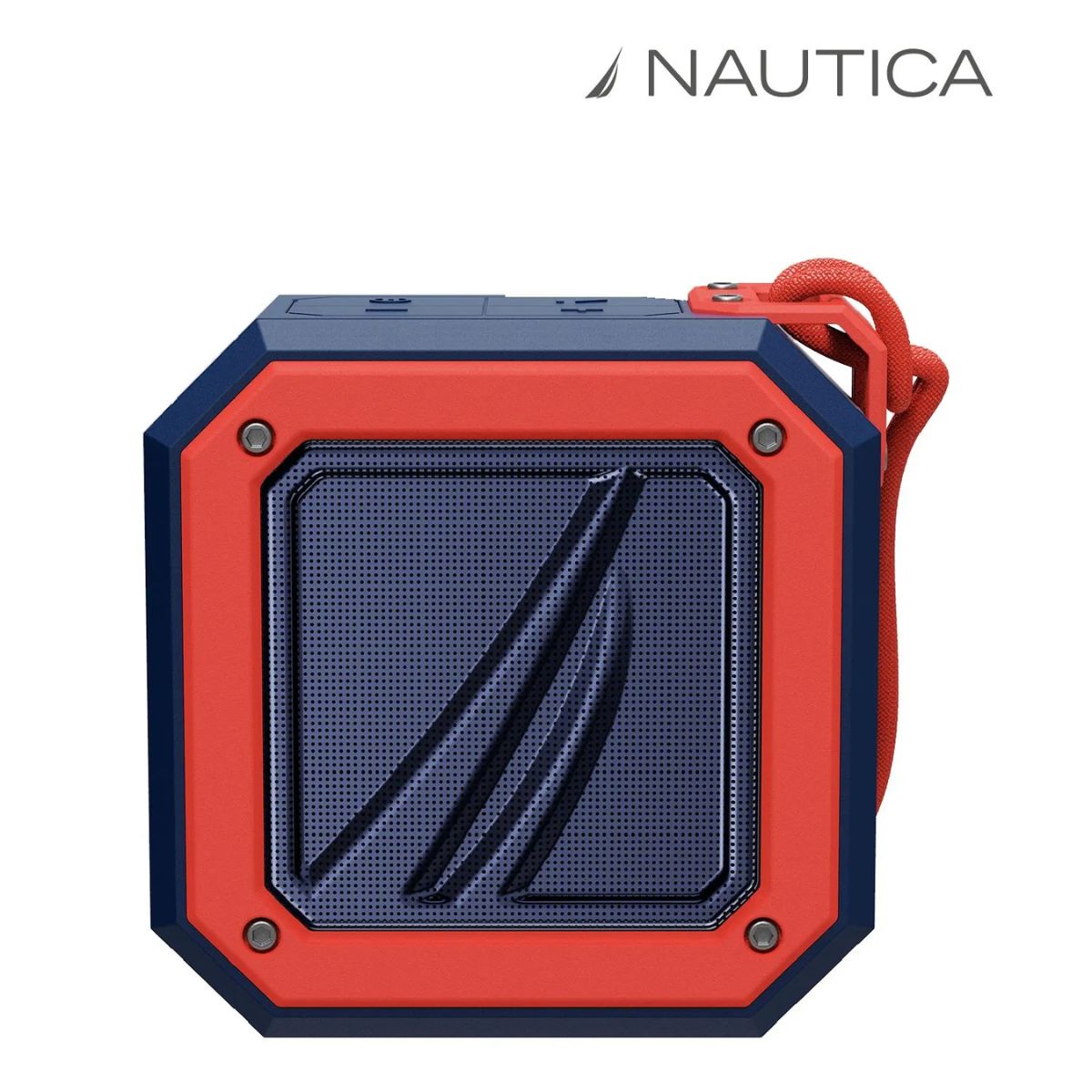 NAUTICA - Parlante portátil Bluetooth para exteriores Náutica S100 Navy-Rojo