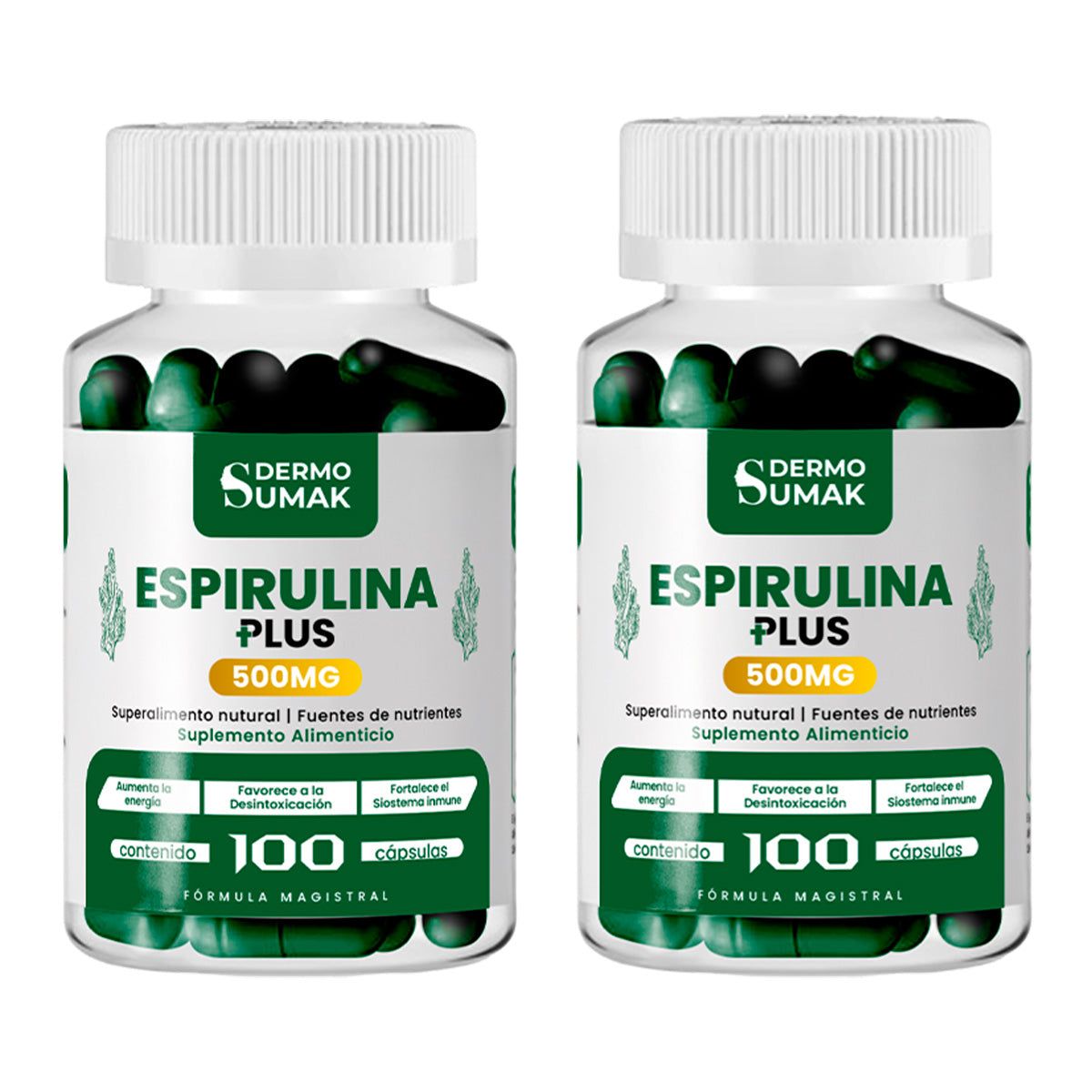 GENERICO - ESPIRULINA PLUS 500MG DERMO SUMAK 2 UND