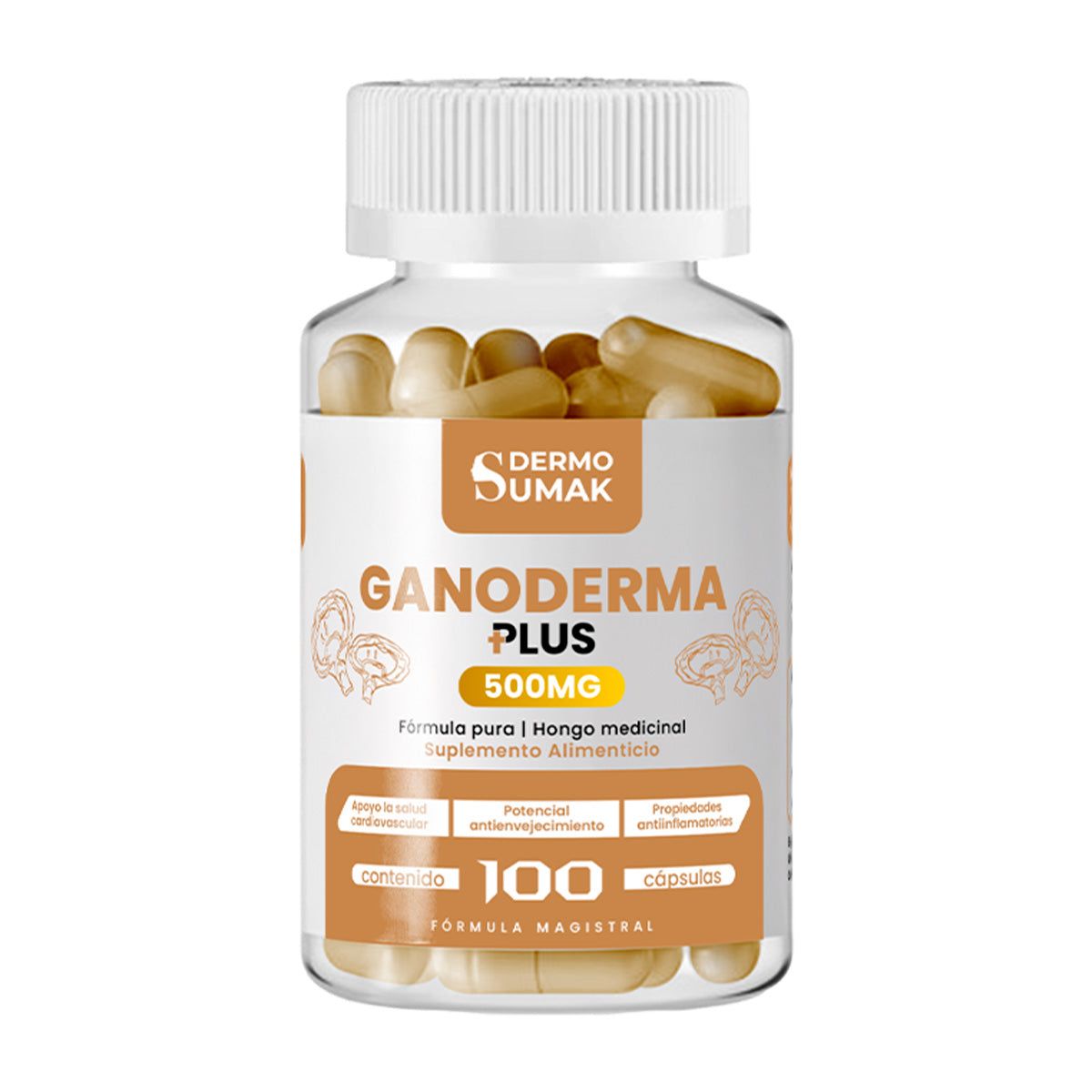 GENERICO - GANODERMA PLUS 500MG DERMO SUMAK
