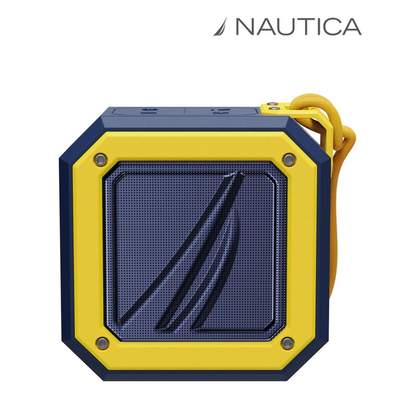 NAUTICA - Parlante portátil Bluetooth para exteriores Náutica S100 Navy-Amarillo